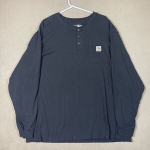 Carhartt Men's Long Sleeve Henley Shirt - Black